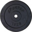 Enero SPORTOP cast iron weight black 10 kg diameter 28 Enero SPORTOP cast iron weight black 10 kg diameter 28
