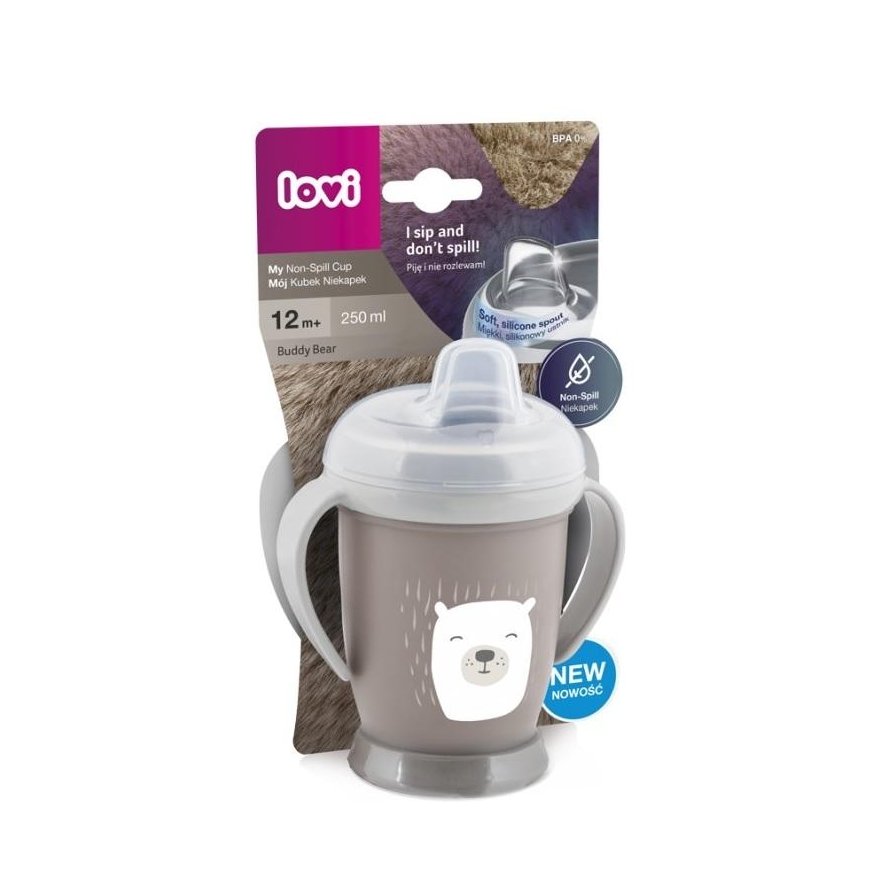 LOVI puodelis neišsipilantis JUNIOR BUDDY BEAR, 250 ml, 35/344 – 2