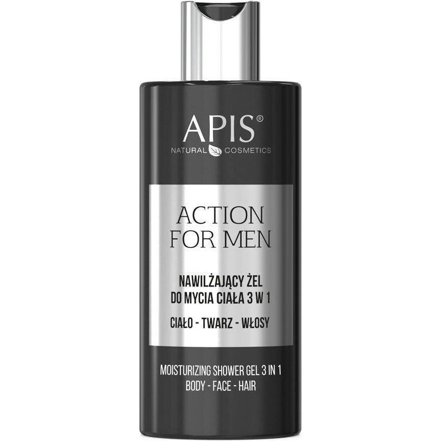 APIS APIS_Action For Men 3in1 drėkinamasis veido ir plaukų valymo gelis 300ml