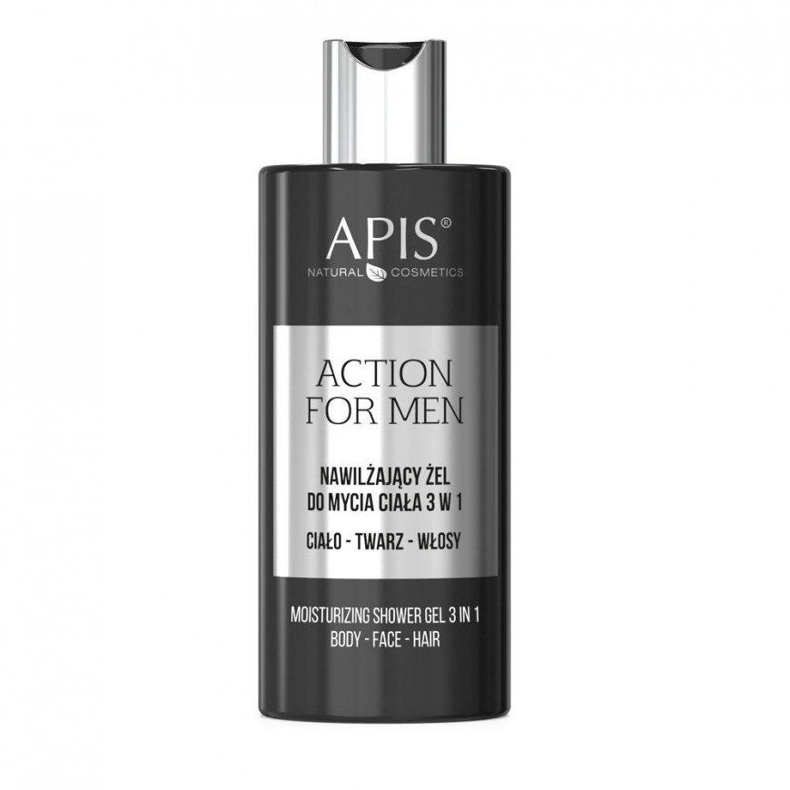 APIS APIS_Action For Men 3in1 drėkinamasis veido ir plaukų valymo gelis 300ml – 2