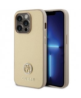 Guess Strass Metal Logo Back Case for Apple iPhone 15 Pro Max