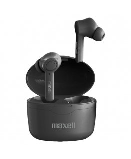 Maxell Bass 13 Sync Up bezvadu Bluetooth ieliekamās austiņas ar melnu uzlādes korpusu