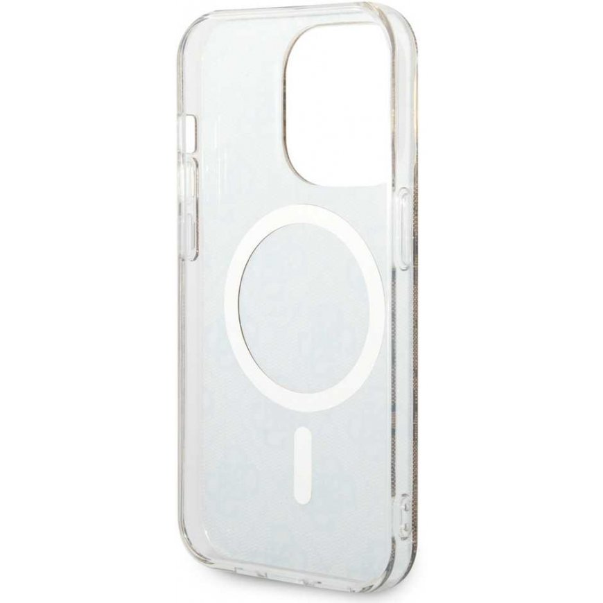 Guess IML 4G MagSafe dėklas, skirtas iPhone 15 Pro Brown – 5