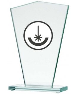Detail Engraved glass trophy