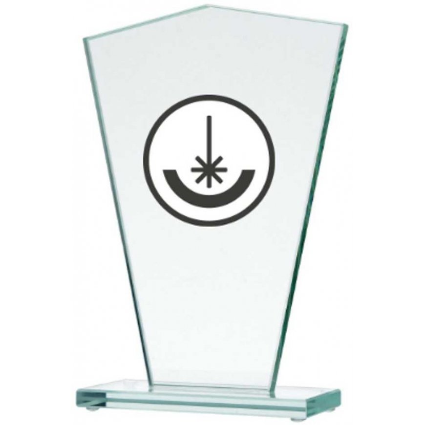 Detail Engraved glass trophy