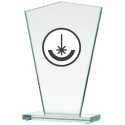Detail Engraved glass trophy Detail Engraved glass trophy