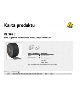 KLINGSPOR ROLLER ON CANVAS KL381J 150mm, 120 (50m)