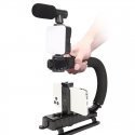 Elight 4U Hand Stabilizer Smartphone & DSLR Camera grip 1/4 fix bracket with Led Light / Microphone Elight 4U Hand Stabilizer Smartphone & DSLR Camera grip 1/4 fix bracket with Led Light / Microphone
