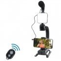 Elight 4U Hand Stabilizer Smartphone & DSLR Camera grip 1/4 fix bracket with Led Light / Microphone Elight 4U Hand Stabilizer Smartphone & DSLR Camera grip 1/4 fix bracket with Led Light / Microphone