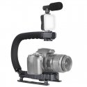 Elight 4U Rokas stabilizātors Telefonam & Sporta / DLSR Kamerai ar 1/4 fix ar Led Gaismu / Mikrofonu Elight 4U Rokas stabilizātors Telefonam & Sporta / DLSR Kamerai ar 1/4 fix ar Led Gaismu / Mikrofonu
