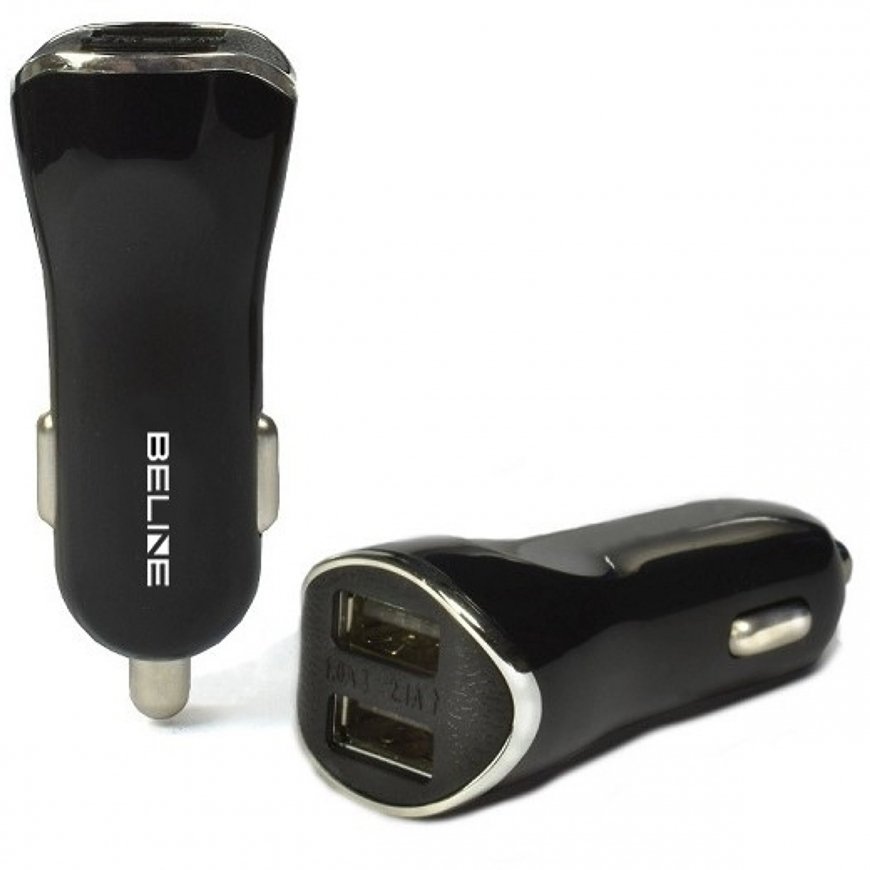 Car charger 2xUSB 2.1A black – 2