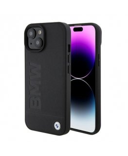 BMW Signature Logo Imprint Back Case Aizsargapvalks Priekš Apple iPhone 15