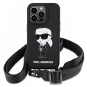 Karl Lagerfeld Crossbody Silicone Ikonik Back Case Защитный Чехол для Apple iPhone 15 Pro Max
