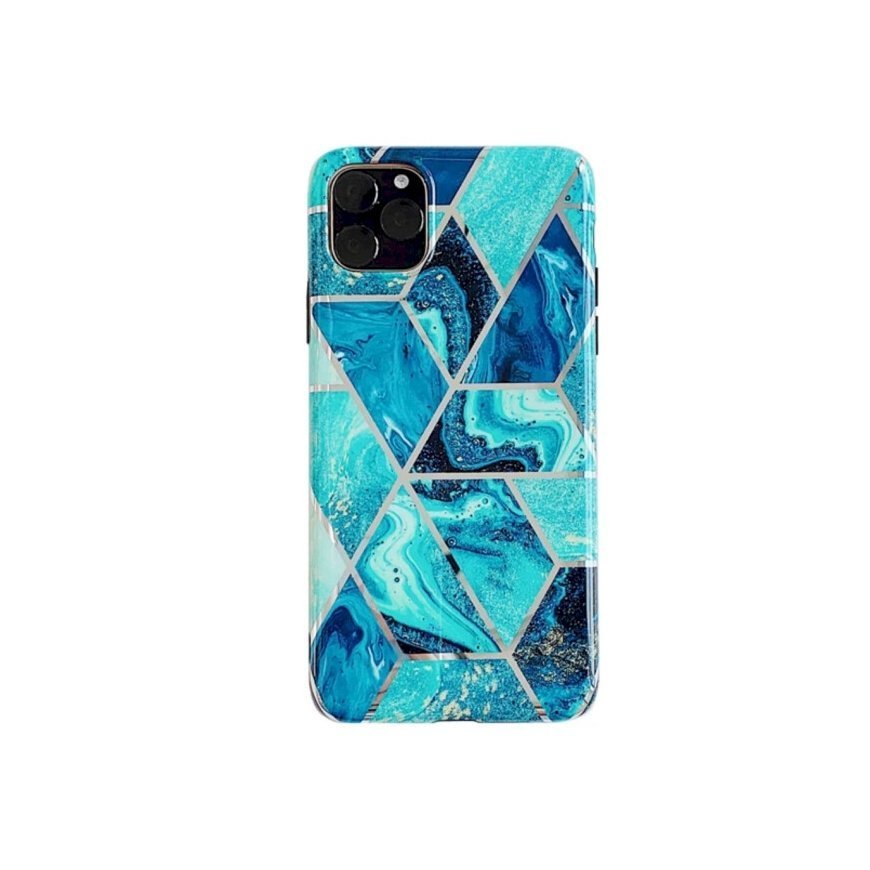 Fusion Geometric Marble Case Silicone Case For Apple iPhone 12 P