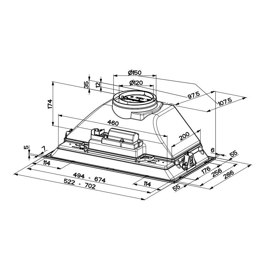 FABER S.p.A. Inka Smart HC X A70 Встроенный Нержавеющая сталь 390 m³/h B – 2