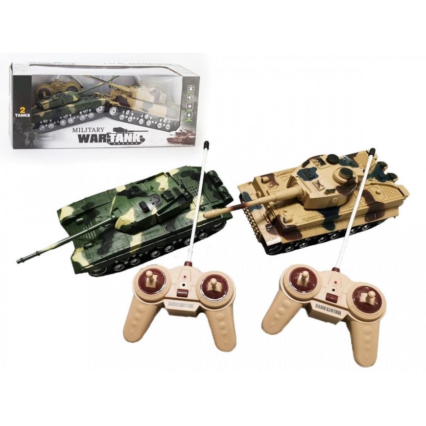 Madej two remote controlled battle tanks