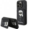 Karl Lagerfeld Saffiano Cardslots and Stand Monogram Ikonik Patch Back Case for Apple iPhone 15 Pro Karl Lagerfeld Saffiano Cardslots and Stand Monogram Ikonik Patch Back Case for Apple iPhone 15 Pro