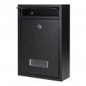 Ornos Galvanized steel letter box BALI, small with business card holder, black