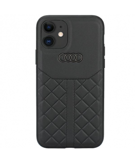 Case Audi Genuine Leather iPhone 11 | Xr 6.1" black|black hardcase AU-TPUPCIP11R-Q8|D1-BK