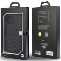 Dėklas Audi Genuine Leather iPhone 11 | Xr 6.1" juoda|juodas hardcase AU-TPUPCIP11R-Q8|D1-BK Dėklas Audi Genuine Leather iPhone 11 | Xr 6.1" juoda|juodas hardcase AU-TPUPCIP11R-Q8|D1-BK