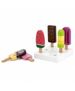 Viga Toys Wooden ice cream set with stand 6 pcs.