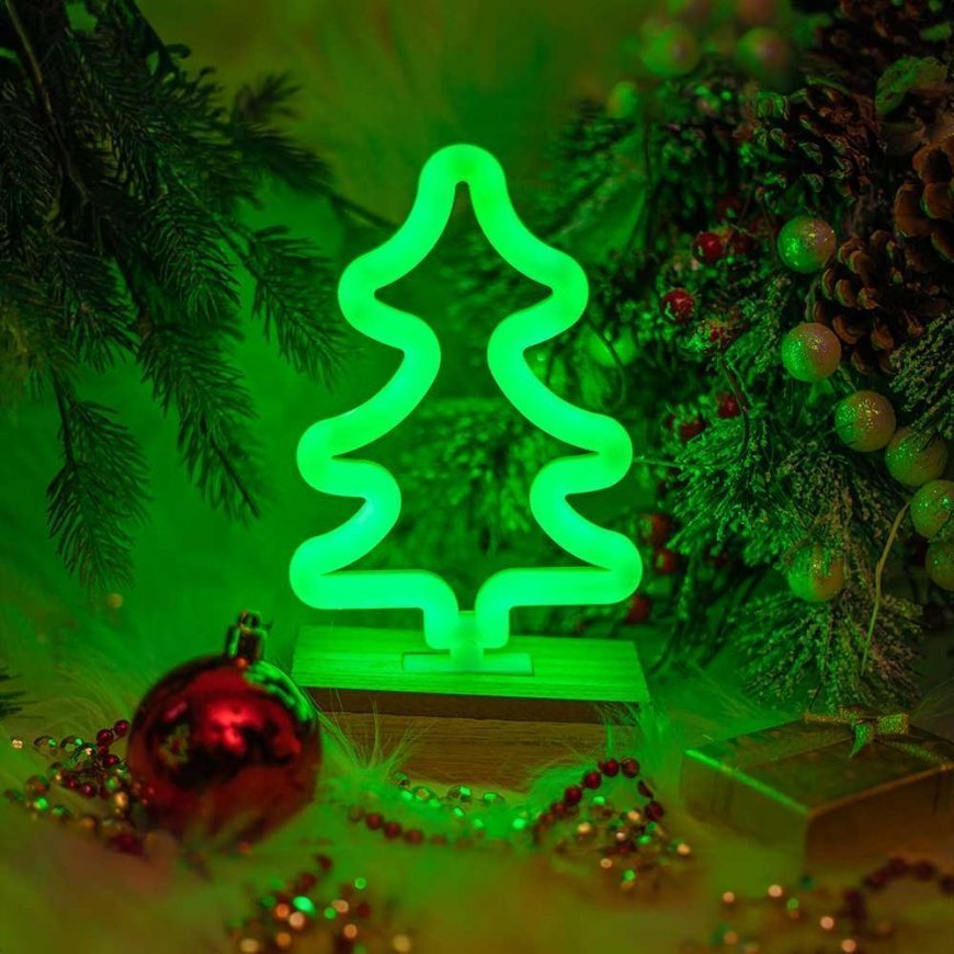 TelForceone Neoninis medinis stovas LED TREE žalias FLNW03 Forever Light – 2