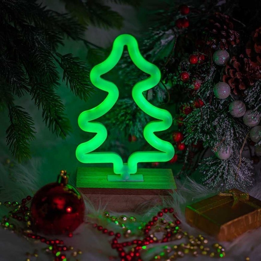 TelForceone Neon wooden stand LED TREE green FLNW03 Forever Light – 3