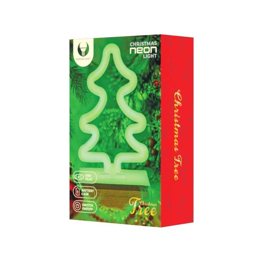 TelForceone Neon wooden stand LED TREE green FLNW03 Forever Light – 4