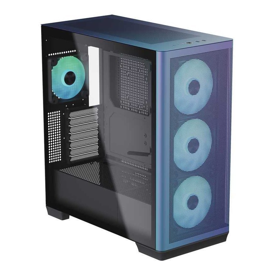 APNX C1 Midi-Tower ATX case, tempered glass - ChromaFlair – 2