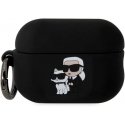 Karl Lagerfeld 3D Logo NFT Karl and Choupette Silicone Case for AirPods Pro 2 Black