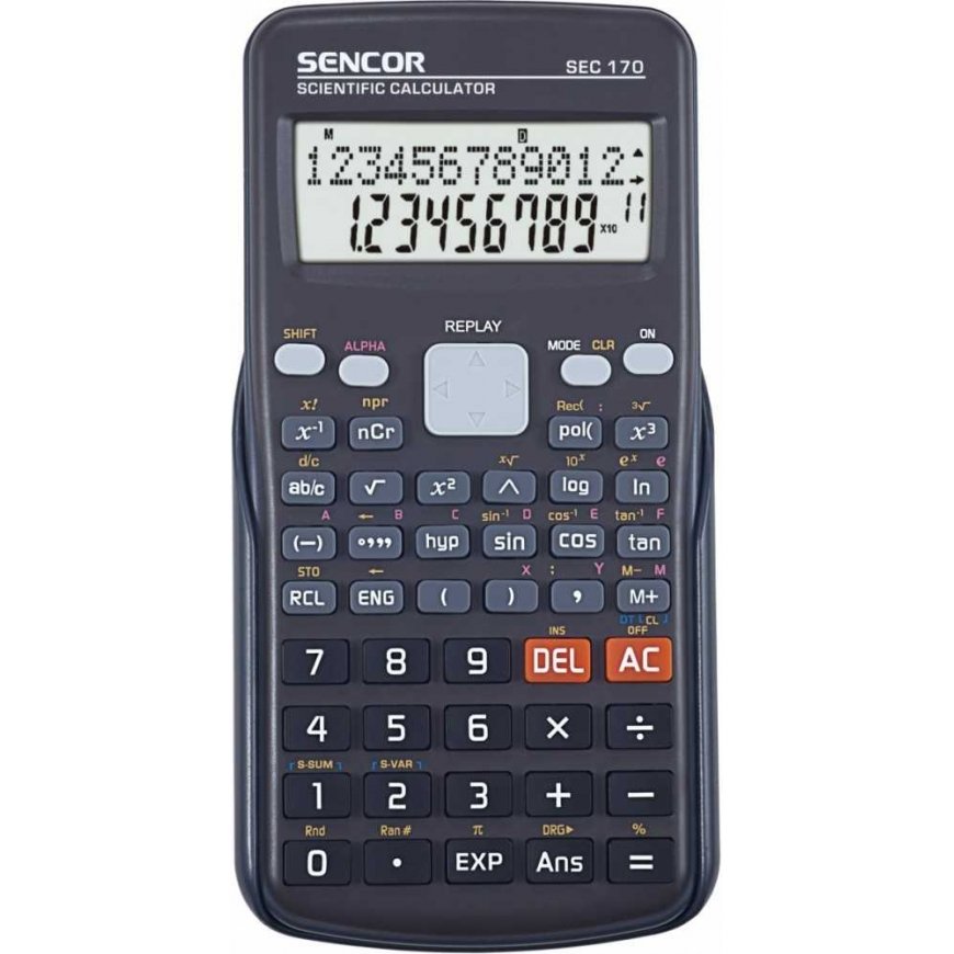 Sencor Kalkulator naukowy sec 170, 240 funkcji, lcd dwuwierszowy 12i10+2