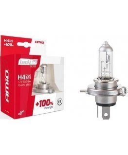 AMiO Set of halogen bulbs H4 12V 60/55W LumiTec Silver +100% DUO BOX