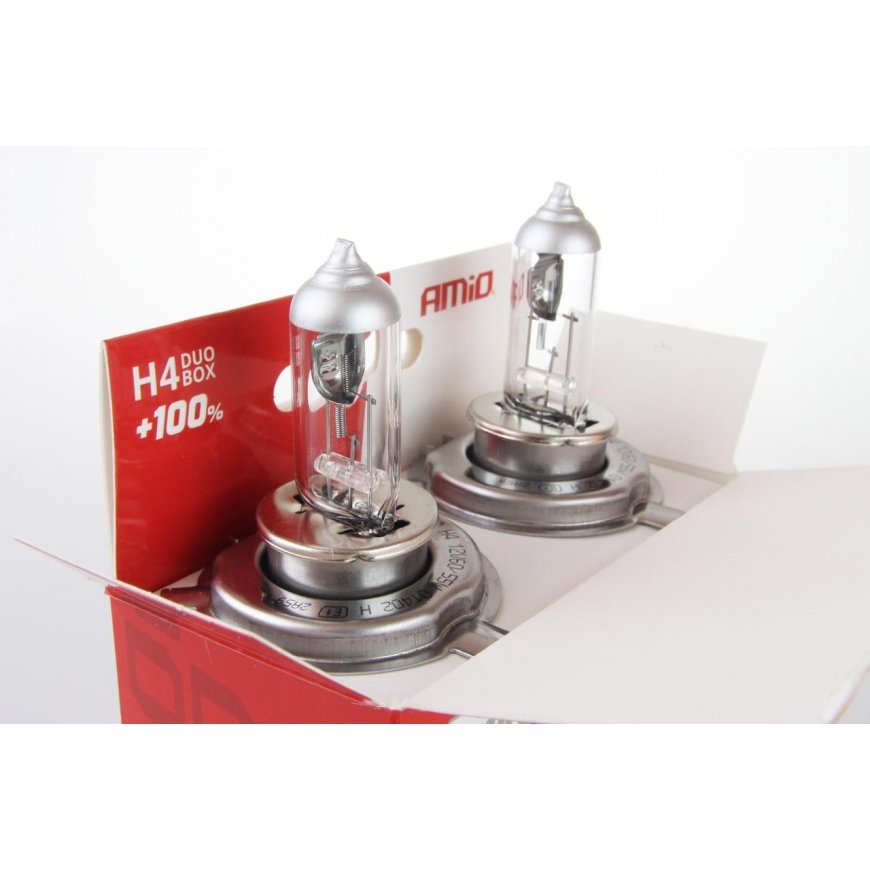 AMiO Set of halogen bulbs H4 12V 60/55W LumiTec Silver +100% DUO BOX – 3
