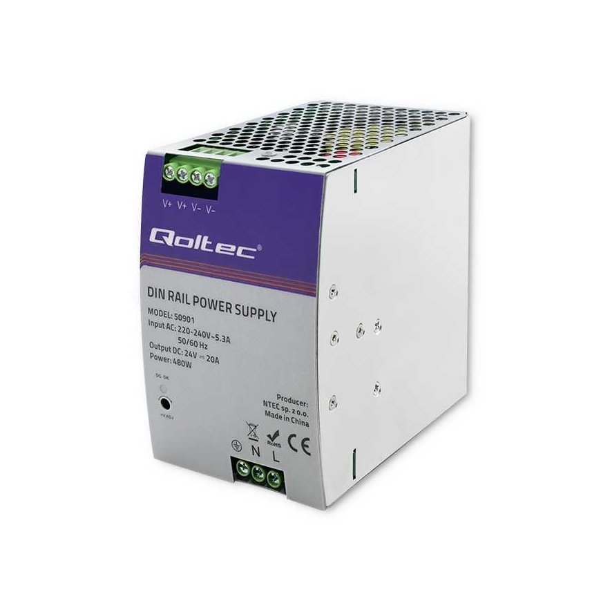Qoltec 50901 Industrial DIN rail power