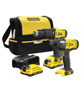 Stanley ST SET V20 SFMCK465D2S (SFMCD711 + SFMCF800) 2x2,0Ah