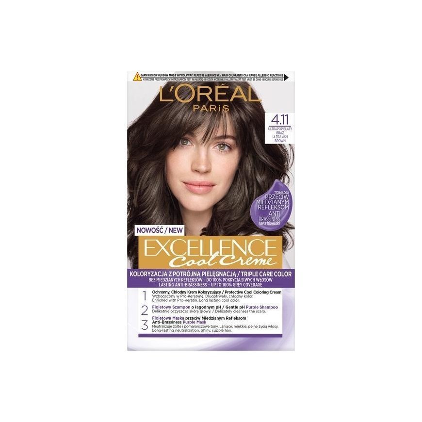 L'Oreal Professionnel hair coloring cream Excellence 4.11 Ultra Ash Brown – 2