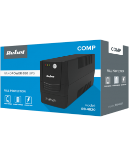 UPS REBEL computer emergency power supply model Nanopower 650 (offline, 650VA / 360W, 230V, 50Hz)