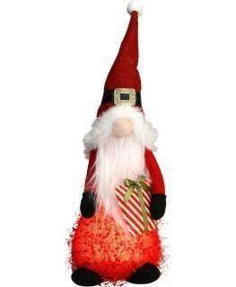 Christmas Decoration FIGURKA DEKORACYJNA PLUSZOWA MIKOŁAJ LED WYS 51CM