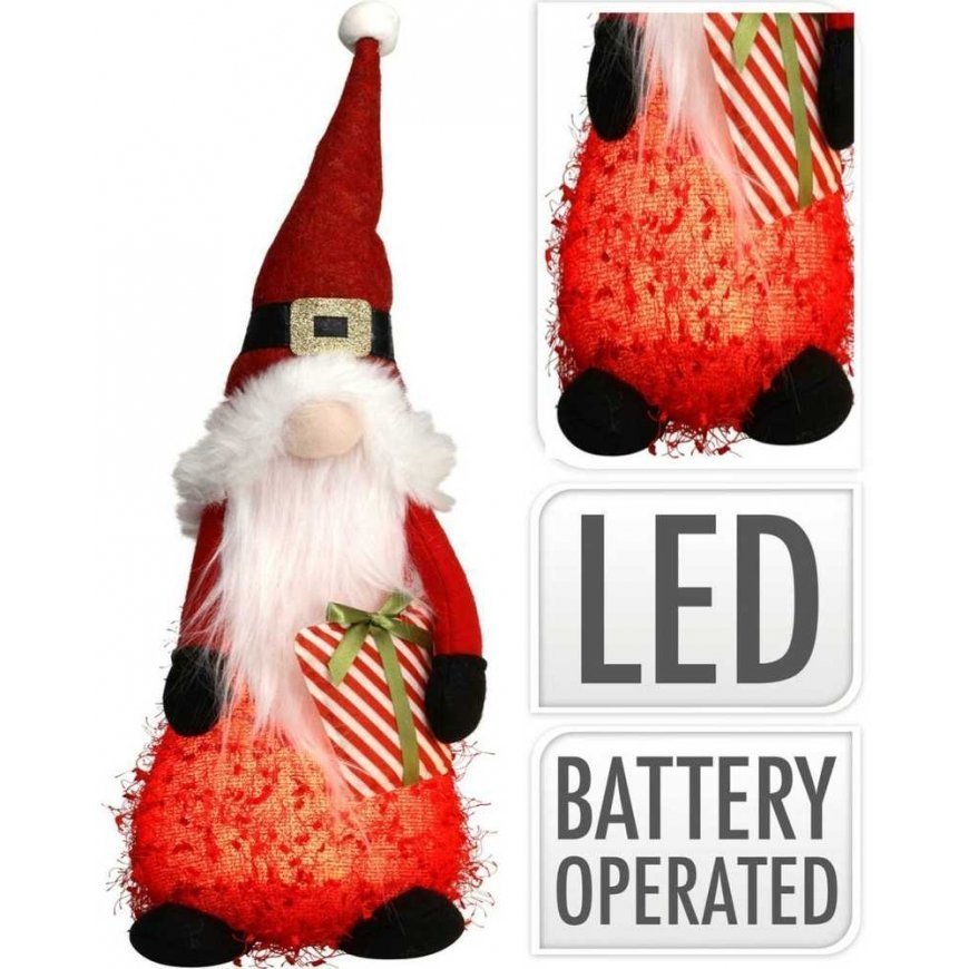 Christmas Decoration DECORATIVE PLUSH FIGURINE SANTA SANTA LED HEIGHT 51CM – 2