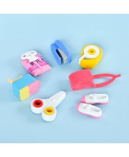 IWAKO erasers - puzzle set "School supplies No. 1"