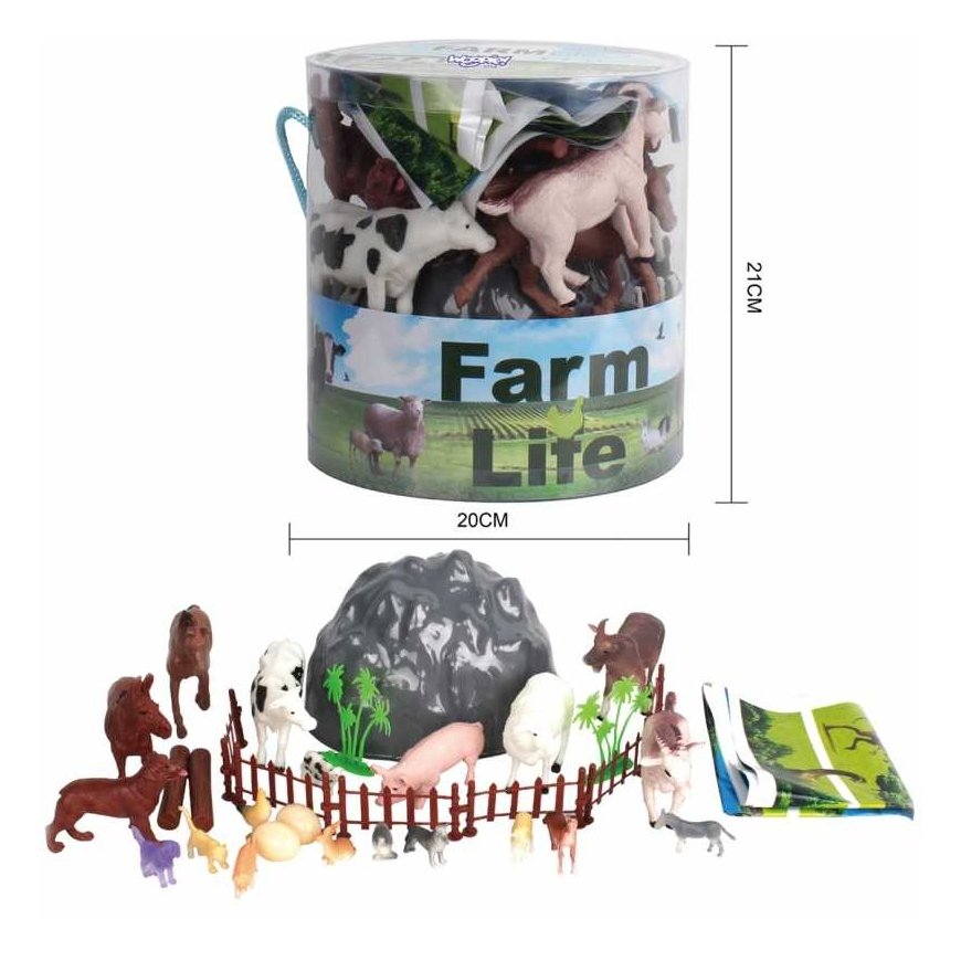 WOOPIE Animals Farm Figūrėlių rinkinys 34 vnt. – 2