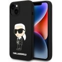 Karl Lagerfeld liquid silicone Ikonik NFT case for iPhone 15 Black