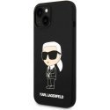 Karl Lagerfeld liquid silicone Ikonik NFT case for iPhone 15 Black