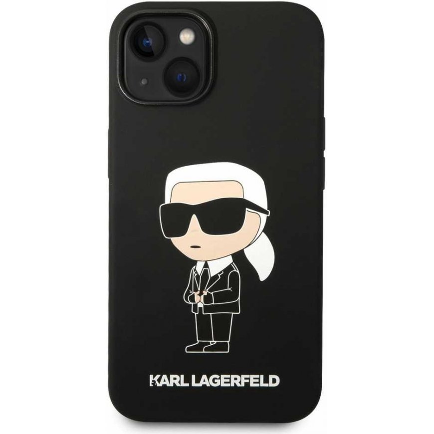 Karl Lagerfeld liquid silicone Ikonik NFT case for iPhone 15 Black – 3