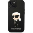 Karl Lagerfeld liquid silicone Ikonik NFT case for iPhone 15 Black