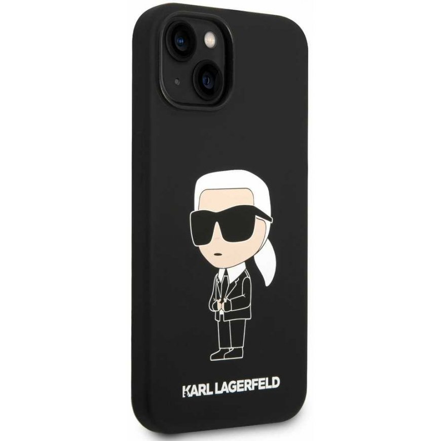 Karl Lagerfeld liquid silicone Ikonik NFT case for iPhone 15 Black – 4