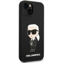 Karl Lagerfeld skysto silikono Ikonik NFT dėklas, skirtas iPhone 15 Juodas