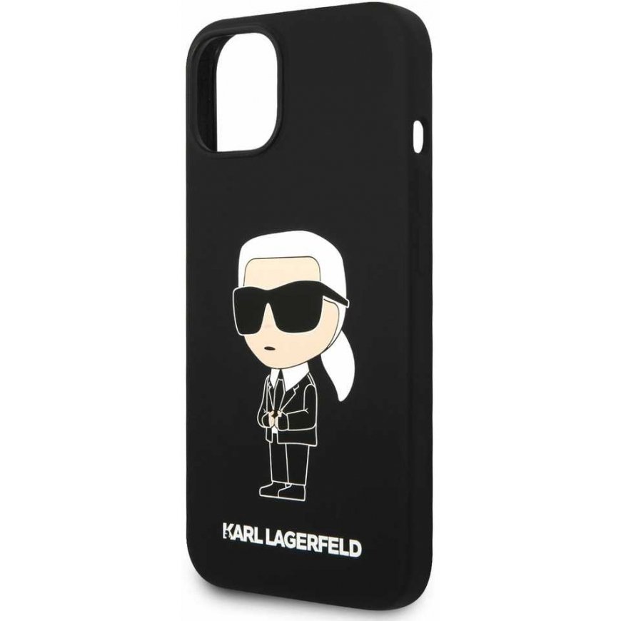 Karl Lagerfeld skysto silikono Ikonik NFT dėklas, skirtas iPhone 15 Juodas – 5