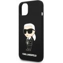 Karl Lagerfeld skysto silikono Ikonik NFT dėklas, skirtas iPhone 15 Juodas