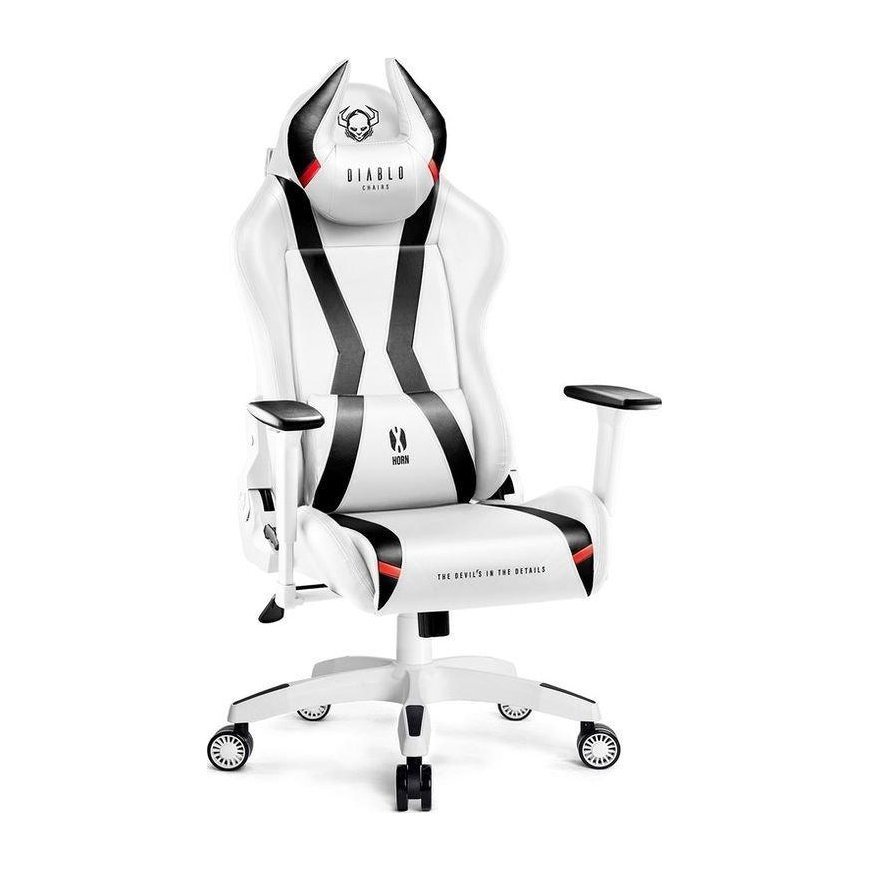 Diablo Chairs Gaming chair Diablo X-Horn 2.0 Gaming Chair Normal, White-black
